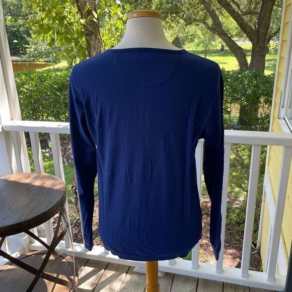 Saturdays Surf NYC Navy Blue Henley Shirt. Size Medium. - Picture 3 of 8